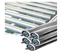 EPYBJYWQ Stainless Steel Roller Replacement 5 Pack Spring-Loaded Stainless Steel Roller for Transporting Raft Industrial Use(Dia 32MM/1.3 Inch,L 550MM(21.6in))