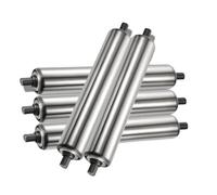 EPYBJYWQ Stainless Steel Roller Replacement 5 Pack Spring-Loaded Stainless Steel Roller for Transporting Raft Industrial Use(Dia 32MM/1.3 Inch,L 200MM(7.8in))