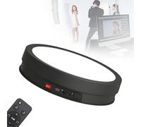 EpyGnom 360 Degree Rotating Display Stand Motorized Turntable with LED Lights Speed Control USB Powered Revolve Platform for Jewelry Cake Display & Professional Product Photography Black-22cm