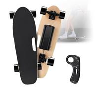 EpyGnom Electric Longboard Skateboard Long Range with Remote 3-Speed, Shock Absorption Wheels & Carry Handle, 15km/h Top Speed, 8km Range, 7 Layers Maple for Campus & City Riding