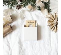 Epzariooy The Gift of Nothing - Funny Wooden Gag for Christmas, White Elephant Gift Exchange, Birthday or Office Party - Unique Novelty Present for Friends, Family & Coworkers (3.9x3.9x0.2 in)