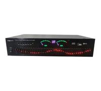 EQ-666BT Bluetooth Equalizer Stereo Lossless 40 Band Audio Digital Effects Controller, Home EQ Tuning Hi-Fi Equalizer, Home Equalizer High/Mid/Bass, Support Card/U Disc (Black)