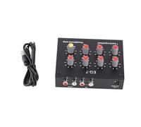 EQ 7 Audio Signal Headset Amplifier, 7 Band Sound Equalizer 12dB High Bass Adjustment Dual Channel Sound Equalizer with 3.5mm Interface Headphone Amplifier for Car Home Audio