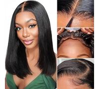 EQ DUOUPA Wear and Go Glueless Lace Front Wig Human Hair 180% Density HD Lace Closure Wig Glueless for Black Women 5x5 Closure Wigs Pre Plucked 14 Inch
