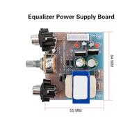 EQ Equalizer Board Stage Audio Preamplifier Stereo 64 * 55mm 120 * 55mm Equalizer Board Features Interface Description 1 for LIN Left Channel Signal Input (Power Supply)