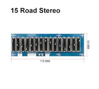 EQ Equalizer Board Stage Audio Preamplifier Stereo 64 * 55mm 120 * 55mm Equalizer Board Features Interface Description 1 for LIN Left Channel Signal Input (15 Road)
