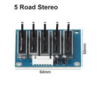 EQ Equalizer Board Stage Audio Preamplifier Stereo 64 * 55mm 120 * 55mm Equalizer Board Features Interface Description 1 for LIN Left Channel Signal Input (5 Road)