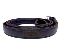 EQ K9 Dog Lead. 100% Real Leather Dog Leash with Strong Clasp for Dog Walking & Training, Suitable for Small, Medium, Large Dogs, 1.2m (Black)