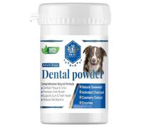 EQ K9 Plaque Off Powder for Dogs - Natural Plaque & Tartar Remover with Seaweed, Enzymes, Activated Charcoal & Zinc, Dog Dental Powder for Fresh Breath & Healthy Gums, No Brushing Needed, 70g