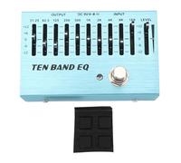 EQ Pedal 10 Band Equalizer Single Block Guitar Bass Effect Pedal with True Bypass Aluminum Body Band Controller DC9V