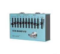 EQ Pedal, Segment In-dependent Output Bass Adjuster, 108X69x32mm 10-Band EQ Equalizer Guitar Effect Pedal For Guitar Bass