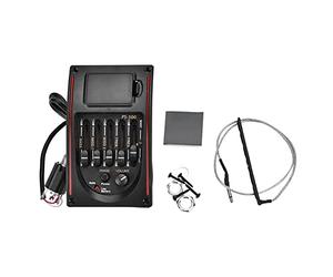 EQ PS - 500 5 - Band Equalizer Digital Tuner Pickup for Acoustic Guitar, Preamp with Phase Switch and Loudness Contour Control, 6.35mm Output for Live Performance