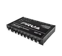 EQ7-15 7 Band Graphic Equalizer 15 Volt RCA Line-Level Output with Fader and Subwoofer Level Control for Car Audio