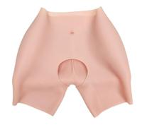 EQAIWUJIE Silicone Fake Butt Crotchless Pants Hip Enhancer Silicone Panties for Crossdresser Apparel Male to Female (White, Buttocks Thick 1.1 In)