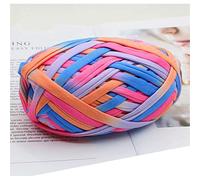 Eqarp Multicolored T-Shirt Yarn (Polyester Blend, 65% Polyester, 35% Cotton) for DIY Knitted Fabric Art (#57 Multi-Colored)