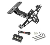 EQAUHYB C Compatible With X4 For NC700 For S For X For VFR For 1200 For F For XL1000 For CB1000 Scooter License Number Plate Holder With Turn Signal Lights(Bracket with Light)