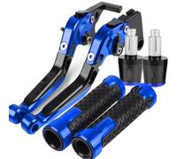 EQAUHYB Clutch Brake Lever Set Compatible with for ZRX1100 1999 2000-2007 Motorcycle Brake Handle Levers Motorbike CNC Clutch Brake Levers Handlebar Grips Ends(Blue)