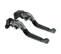 EQAUHYB Clutch Brake Lever Set for CB190R 2016 2017 Motorcycle Adjustable Folding Handles Levers CNC Aluminum Short Break Handlebar Brake Clutch Lever Accessories(Grey)