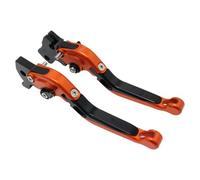 EQAUHYB Clutch Brake Lever Set for CB190R 2016 2017 Motorcycle Adjustable Folding Handles Levers CNC Aluminum Short Break Handlebar Brake Clutch Lever Accessories(Orange)