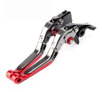 EQAUHYB Clutch Brake Lever Set for TMAX500 2001 2002 2003 2004 2005 2006 2007 Motorcycle Accessories Folding Extendable Brake Clutch Levers Adjustable Handles Lever(Silver-red)