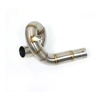 EQAUHYB Motorcycle Exhaust For ZX6R ZX636 2009-2021 51mm Motorcycle Exhaust Muffler Middle Link Pipe Without Exhaust Motorcycle Exhaust Vent Link Pipe