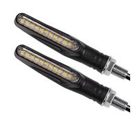 EQAUHYB Turn Signal Motorcycle Turn Signal Light Amber Flowing Water Indicator Blinker Lamp Accessories Universal Motorbike Side Turning Indicators