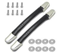 EQEQE Luggage Handle Strap,Pull Strap,2Pcs Plastic Pull Handle Side Holder for Luggage Trunk Suitcase Black RB-032E 223x26x20mm