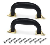 EQEQE Luggage Handle Strap,Pull Strap,8Pcs Luggage Handle 5.12" x 0.55" (L x W) Plastic Pull Handle Grip Replacement 130mm x 14mm for Luggage Suitcase Box Red Tone(Black)