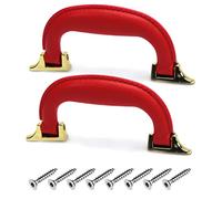 EQEQE Luggage Handle Strap,Pull Strap,8Pcs Luggage Handle 5.12" x 0.55" (L x W) Plastic Pull Handle Grip Replacement 130mm x 14mm for Luggage Suitcase Box Red Tone(Red)