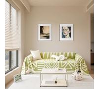 EQEUETN Chenille Boho Sofa Cover 2/3/4 Seater for Leather Sofas, corner sofa cover l shape with Tassel, Pet Couch Covers,Soft,Washable,Breathable,All-season Versatile Fit. (60-150" (Green, 71"X118")