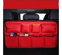 EQHCVCES Car Boot Organiser Bag For Opel Mokka 2012-2023, Seat Back Compartment Non Slip Declutter Strunk Tidy Bags Multi-Pocket Accessorie,Leather-Red