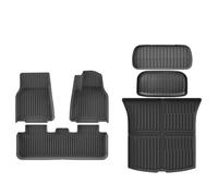 EQJSHL Floor Mat TPE Car Floor Mats For Tesla For Model Y For Launch For Juniper 2025+ Cargo Liner All Weather Trunk Mats Floor Liner Backrest Mats Full Set Anti Slip Mats(Black 10)