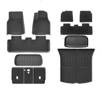 EQJSHL Floor Mat TPE Car Floor Mats For Tesla For Model Y For Launch For Juniper 2025+ Cargo Liner All Weather Trunk Mats Floor Liner Backrest Mats Full Set Anti Slip Mats(Black 14)