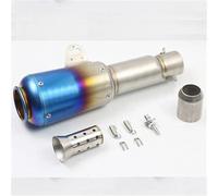 EQJSHL Motorcycle Exhaust Pipe For H&onda CRF 230 NC750X NC 750X NC750 X 51MM Exhaust Muffler Pipe Escape Tube Exhaust Silencer(BLUE,X-2)