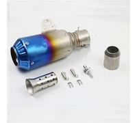 EQJSHL Motorcycle Exhaust Pipe For H&onda CRF 230 NC750X NC 750X NC750 X 51MM Exhaust Muffler Pipe Escape Tube Exhaust Silencer(BLUE,X-1)