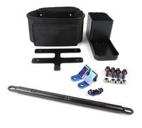 EQJSHL Motorcycle Handlebar Drinking Water Bottle Cage Cup Holder For Y&amaha NMAX XMAX TMAX 300 250 155 Cupmounts Storage Bag Saddle Bags(Bright black SET)