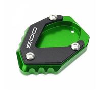 EQJSHL Motorcycle Kickstand Extension Pad For Kawasaki For Ninja 500 For Z500 SE 2024 2025 Side Extension Pad Enlarger Plate Side Extension Pad(GREEN)