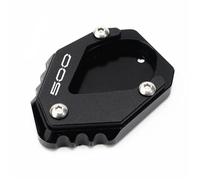 EQJSHL Motorcycle Kickstand Extension Pad For Kawasaki For Ninja 500 For Z500 SE 2024 2025 Side Extension Pad Enlarger Plate Side Extension Pad(Black)