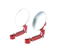 EQJSHL Motorcycle RearView Mirror For Ducati Scrambler 1100 Special Sport Round Handlebar Fold The Reflector(RED)