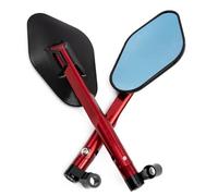 EQJSHL Motorcycle RearView Side Mirror For XVS950 XV1900 XVS1300 XT660 WR250 WR125 XT125 Foldable Reflector(RED)
