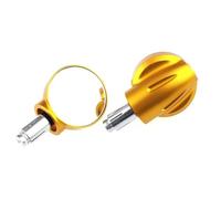 EQJSHL Motorcycle Rotatable Grip Plug Side Mirror For Monkey 125 Z125 MSX125 Adjustable Blind Spot Wide Angle Rear(Gold)