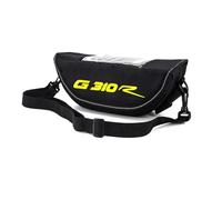 EQJSHL Motorcycle Saddle Bag Motorcycle Handlebar Storage Bag Waterproof and Dustproof Navigation Pouch Tool Package for B&MW G310R G 310R G310 R G 310 R Crash Bar Bag(Yellow 1)