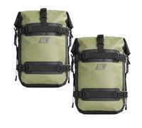 EQJSHL Motorcycle Saddle Bag Motorcycle Tool Pouch Waterproof Frame Tool Bag Storage Package Modification Accessories for Suzuki DL650 V-Strom 650 Crash Bar Bag(Green 2pcs1)