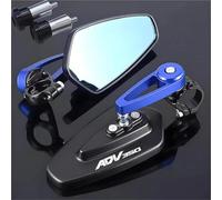 EQJSHL Motorcycle Side Rearview Mirrors For ADV 350 Rotatable Handlebar End Mirror Left And Right Reflector(BLUE 2)