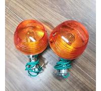 EQJSHL Turn Signal Light Motorcycle Turn Signal Lights For Jialing C50C C70 CD70 ST70 CT90 JH70 70cc Chrome Metal Case Turning Indicator Flasher Winker Turning Indicators(Amber,Metal)