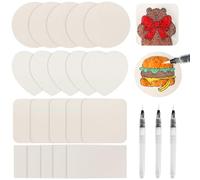 EQLEF 20-Pack Magic 3D Foam Texture Painting Kit for Kids & Adults, 4 Shapes Pop Up Sponge Paper Craft with 3 Water Brushes Puffy Paint Art Set Kids DIY Gift for Boys and Girls