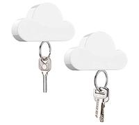 EQLEF Cloud Key Hook for Wall, Cloud Strong Magnetic Key Holder Adhesive Hook Keys Magnet Holder 2 PCS (2)