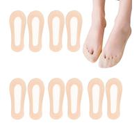 EQLEF No Show Socks Women 5 Pairs, Low Cut Invisible Ultra Socks Non Slip for High Heels, Boat Shoes, Sneaker, Loafers (UK, Numeric, 6, 8, Regular, Regular, Beige)