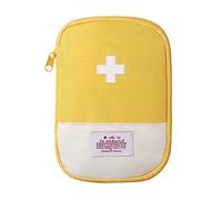 EQLEF Travel First Aid Kit First Aid Bag Empty Mini Medicine Storage Bag First Aid Pouch Small Medical Bag for Car Hiking Camping Outdoor Activities (Yellow)