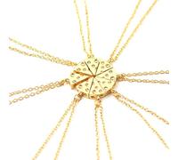 EQLEF Women's Pizza Slice Friendship Necklace for 8, Best Friend, Sister, Family, Friends, Classmates or Groups